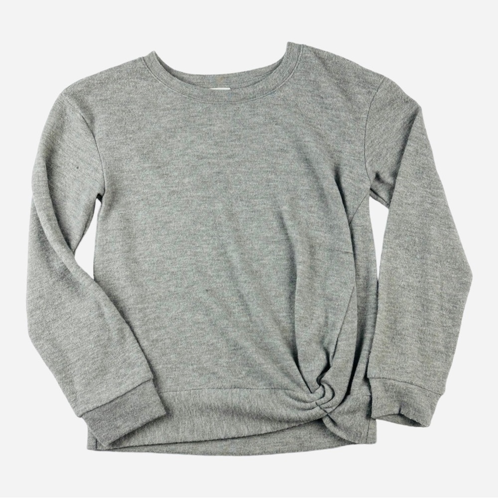 Melrose And Market Front Twist Gray Sweater Size M